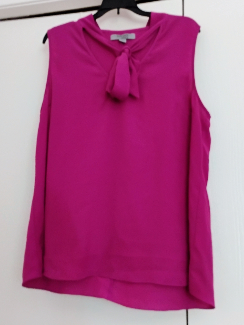 Ruff Hewn Sleeveless Tie-Neck Camisole - Fuchsia Pink
